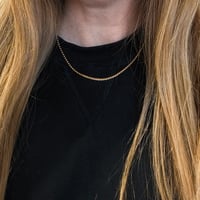 Image 4 of *NEW* Box Chain Necklace in gold - 18k gold plate tarnish proof