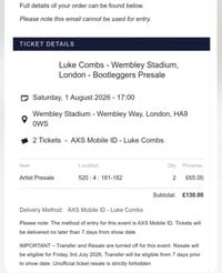 Image 2 of CHARITY RAFFLE LC TICKETS IN AID OF CROSSHOUSE CHILDREN'S FUND