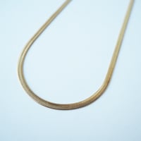 Image 3 of *NEW* Flat Snake Chain Necklace in gold - 18k gold plate tarnish proof