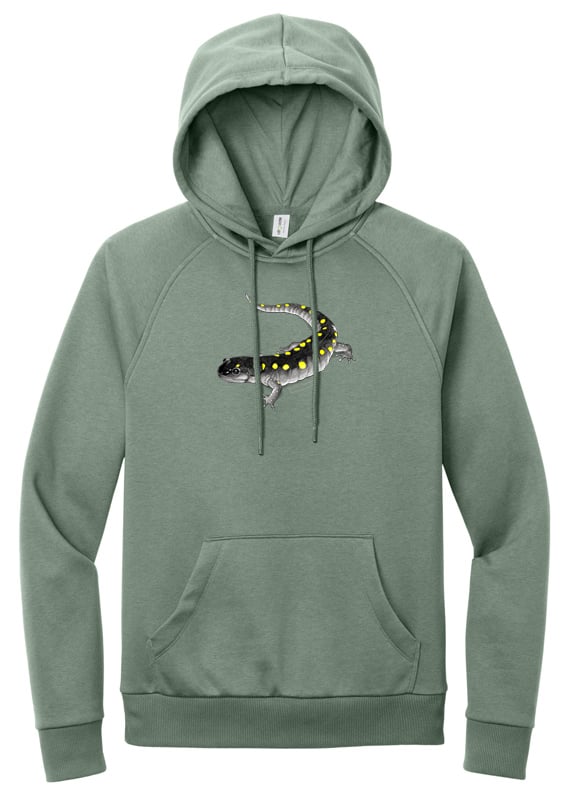 Spotted Salmander organic hooded sweatshirt / Coyote Graphics