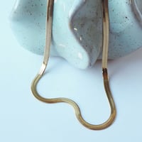 Image 2 of *NEW* Flat Snake Chain Necklace in gold - 18k gold plate tarnish proof