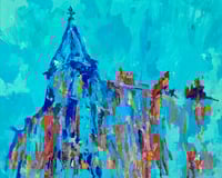 Image 2 of Afton Street Tenements After A Summer Rainfall - Acrylic On Canvas 