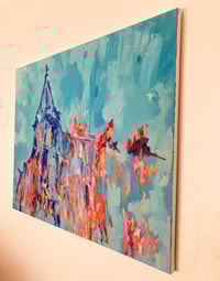 Image 4 of Afton Street Tenements After A Summer Rainfall - Acrylic On Canvas 