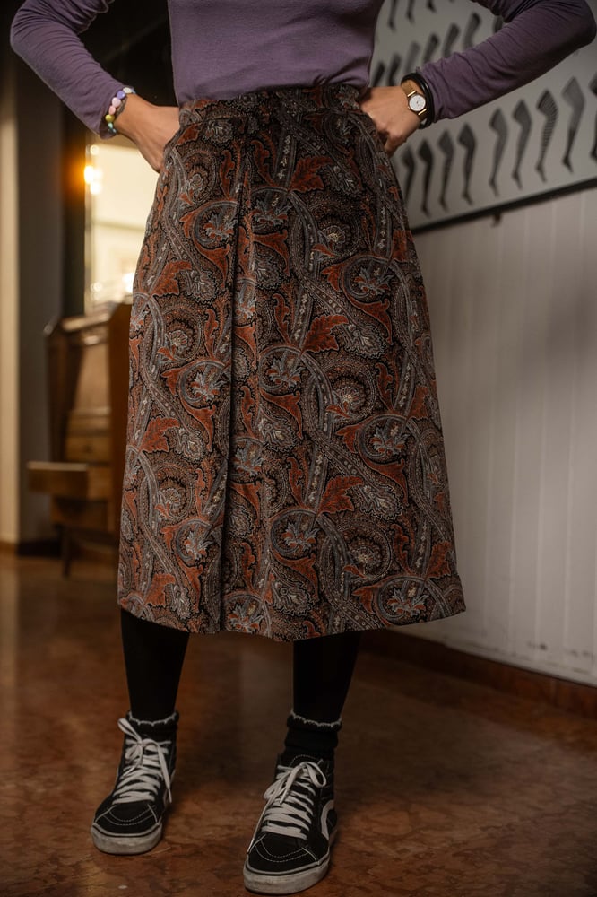 Image of Gonna velluto Paisley