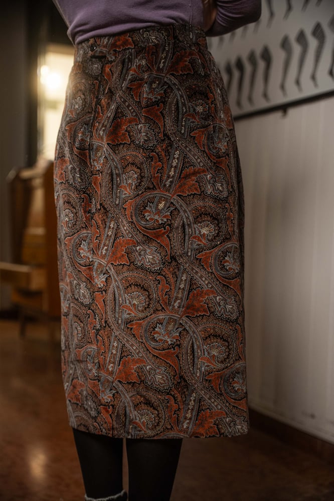 Image of Gonna velluto Paisley