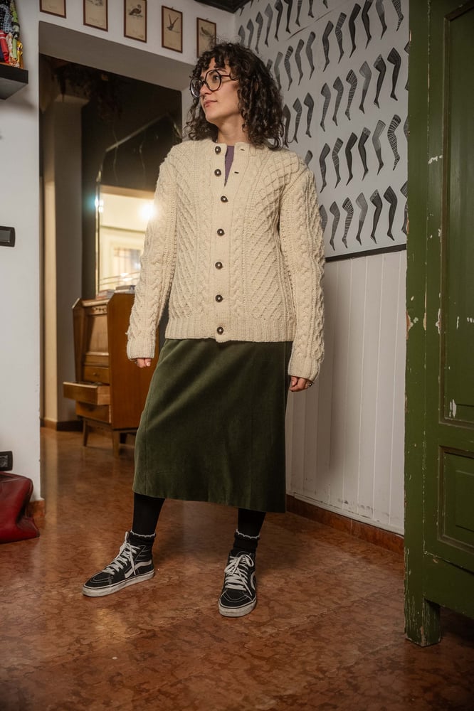 Image of Cardigan handmade bianco