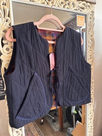 Image 1 of Two-tie Pocket Vest in Navy/Medium