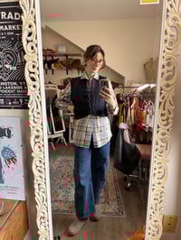 Image 5 of Two-tie Pocket Vest in Navy/Medium