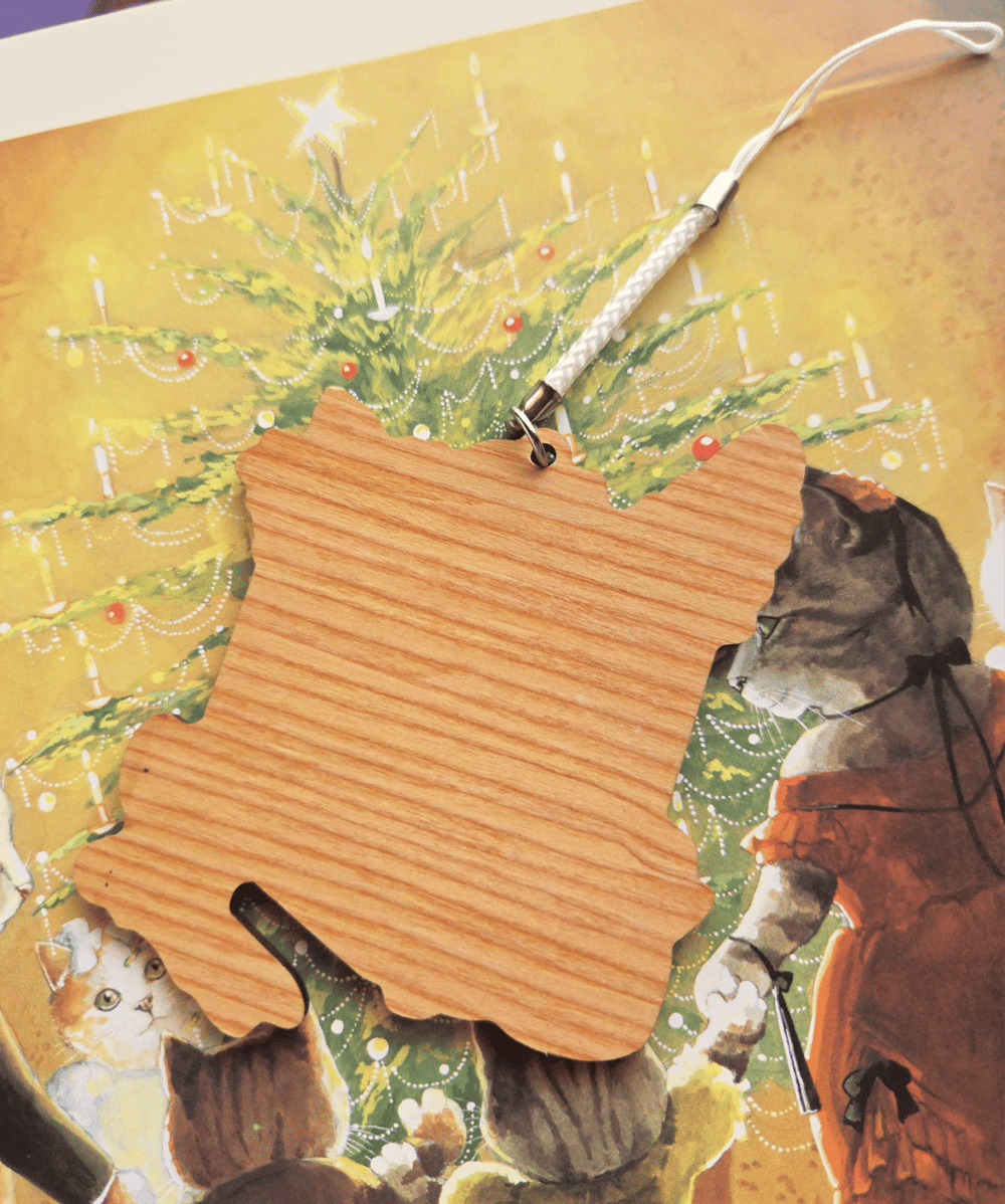 Image of Crisis Cat Woodcut Ornament