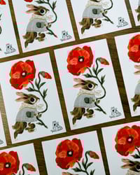 Image 2 of Poppy Rabbit Vinyl Sticker