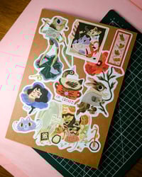 Image 4 of Whisker Hair Saloon Set of 3 Vinyl Stickers