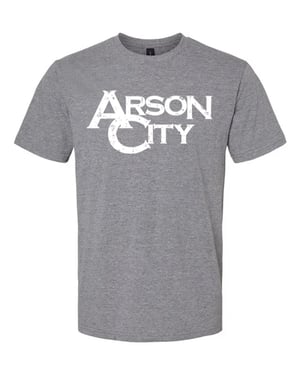 Image of Arson City Logo Shirt in Black, Red, Green or Heather Gray
