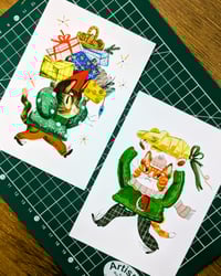 Image 1 of Merry Catsmas - Greeting Card Duo
