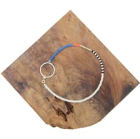 Minimalist Bracelet - Blue/Orange/Brass