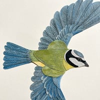 Image 3 of Bluetit - Original Papercut Artwork