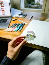 Image 3 of Wooden Pin Pipe Frog