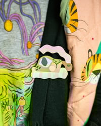 Image 1 of Wooden Pin Pipe Frog