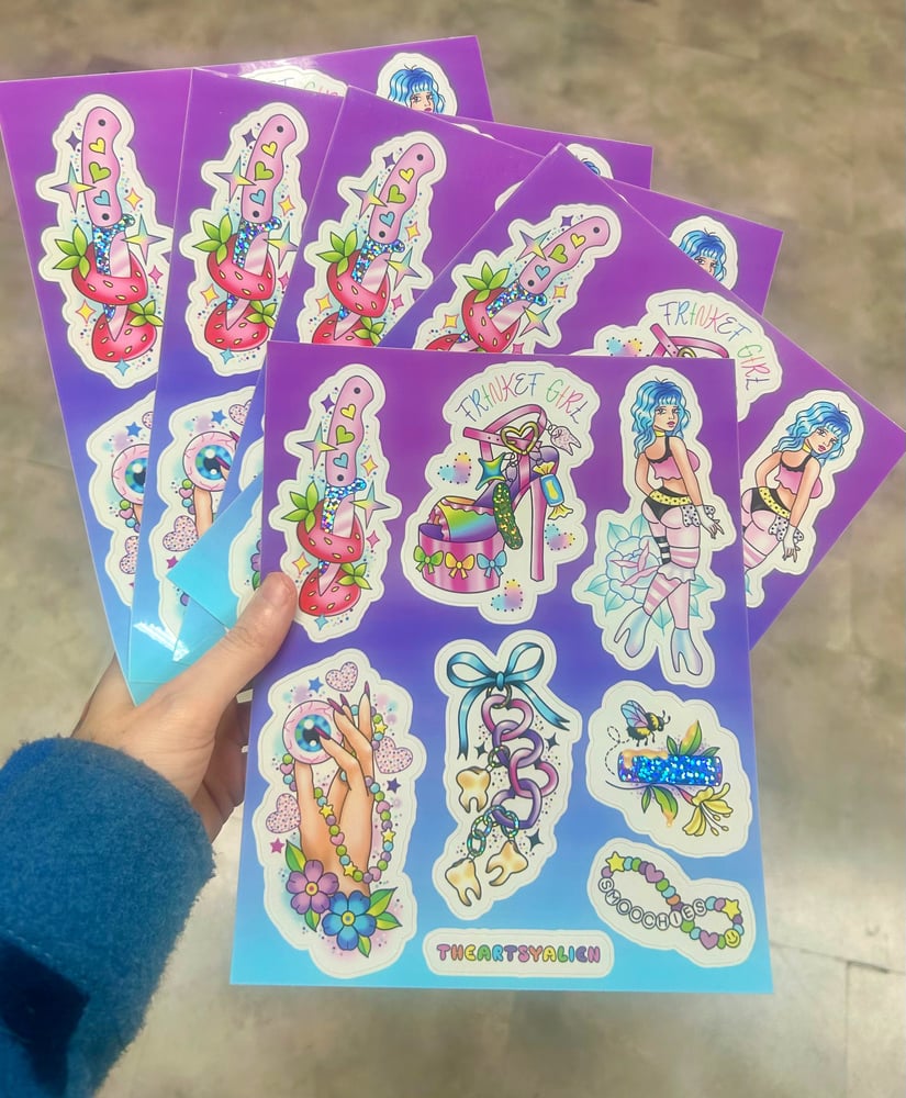 Image of Smoochies sticker sheet 