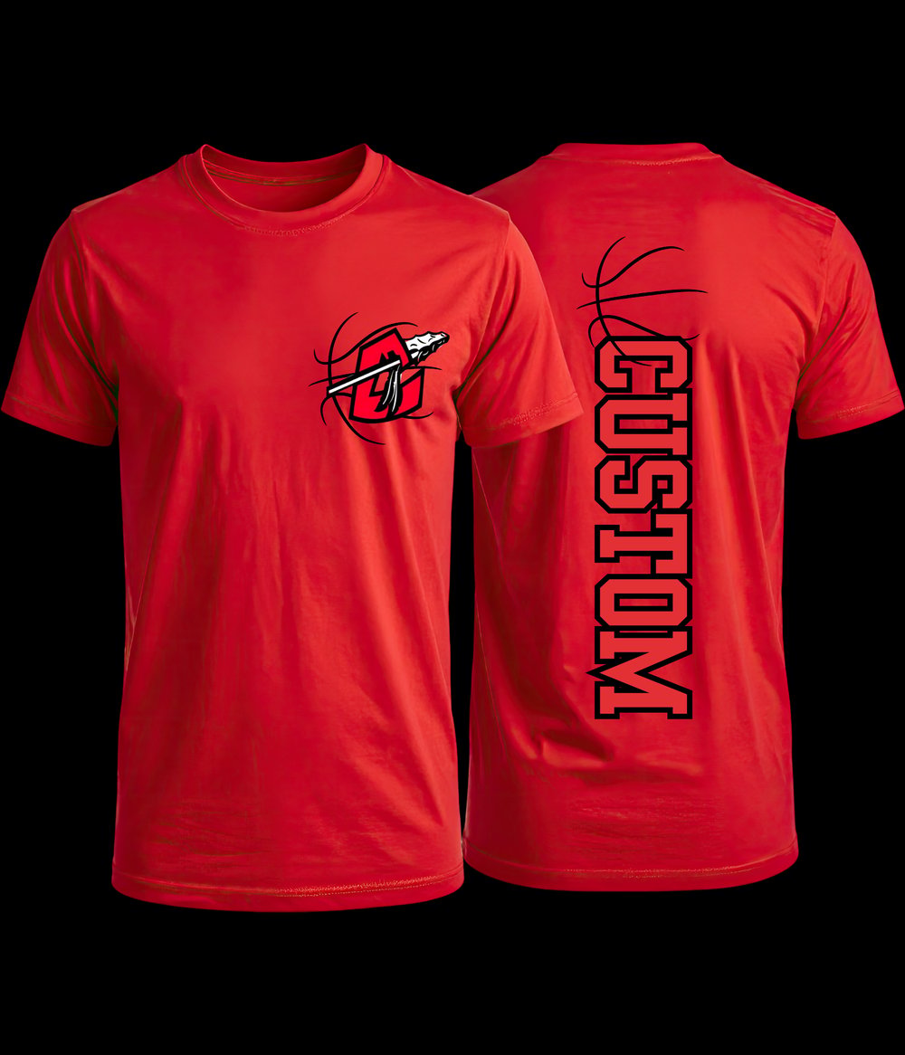 Image of Customized Indians Basketball Spine Tee