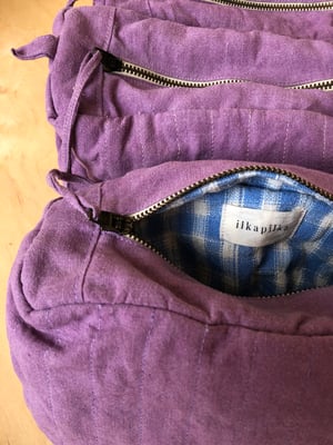 Image of Quilted Linen Cosmetic Bag