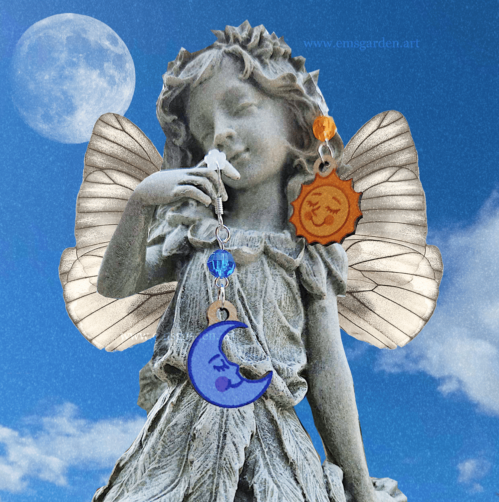 Image of Sun and Moon Mismatched Earrings