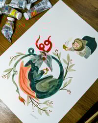 Image 4 of Dragon's Lair Gouache Painting