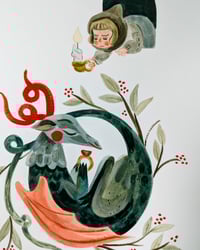 Image 2 of Dragon's Lair Gouache Painting