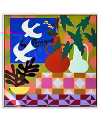 Image 3 of "White Doves with Yellow Aster" by Mary Finlayson