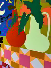 Image 4 of "White Doves with Yellow Aster" by Mary Finlayson