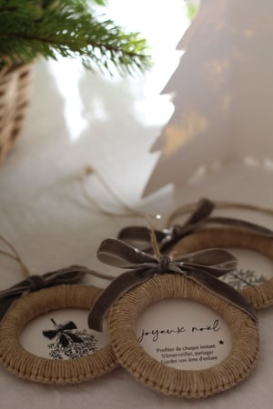 Image of Mini couronne de Noël en macramé