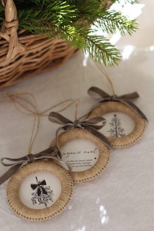 Image of Mini couronne de Noël en macramé