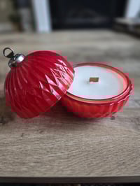 Image 2 of NEW *LIMITED EDITION* Red Ornament Candle – Glass