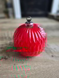 Image 1 of NEW *LIMITED EDITION* Red Ornament Candle – Glass