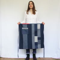 Image 2 of Was £126 now £94.50, Denim Patchwork Apron amde from Upcycled Fabrics, One Of A Kind