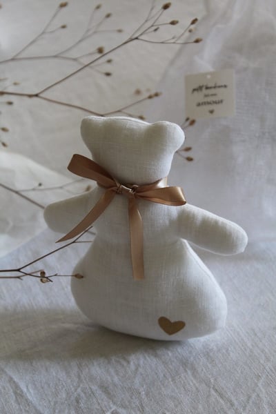 Image of Mini ours décoratif en lin