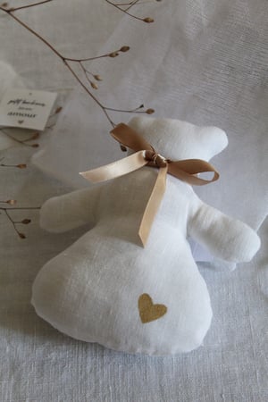 Image of Mini ours décoratif en lin