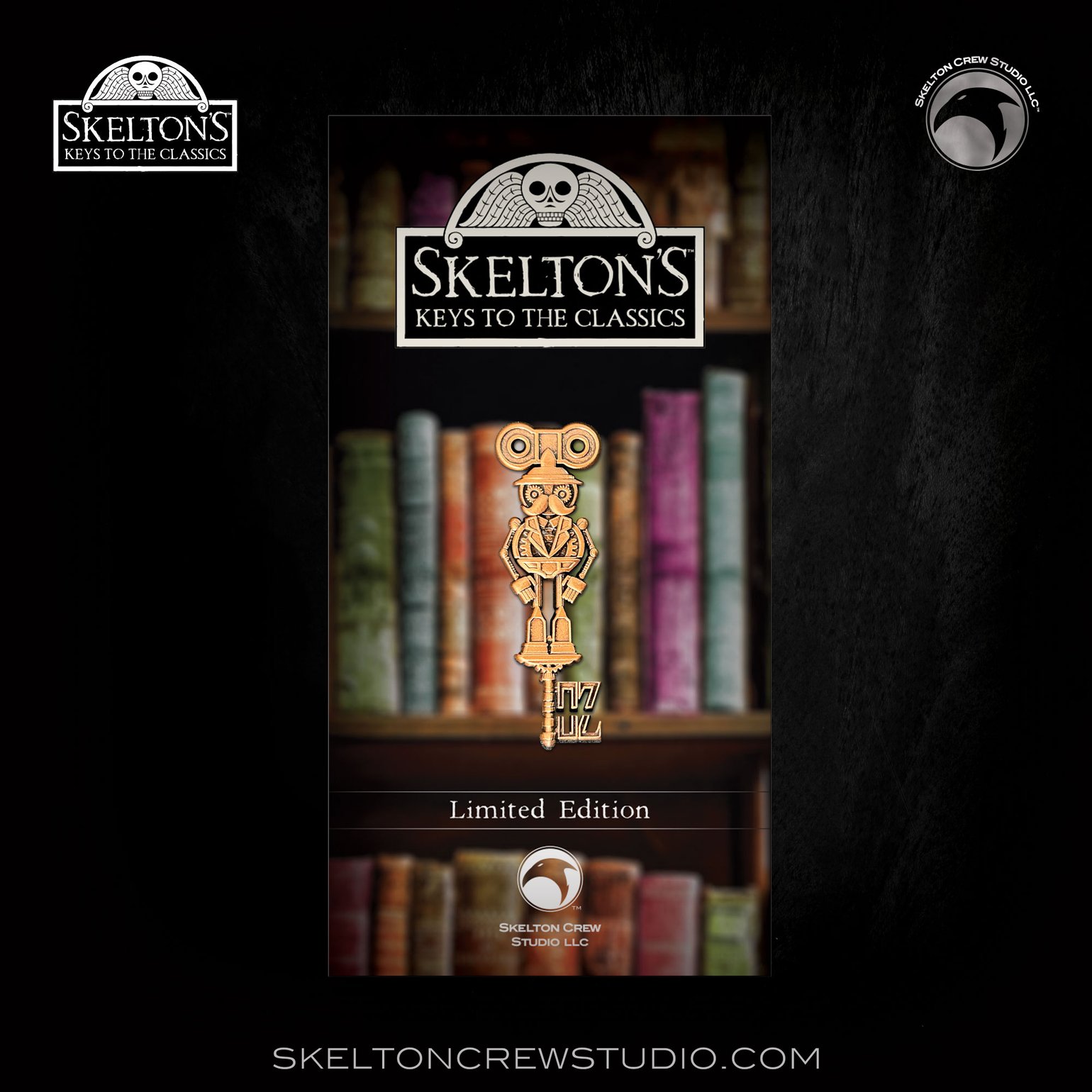 Image of Skelton's Keys to the Classics: Key to Tik-Tok from Ozma of Oz Pin!