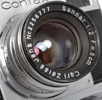 Image 9 of Contax IIIa rangefinder 35mm camera with Sonnar 50mm F2 #1585 **TESTED**