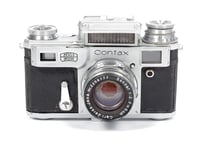 Image 1 of Contax IIIa rangefinder 35mm camera with Sonnar 50mm F2 #1585 **TESTED**