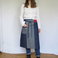Image 6 of Was £118 now £88.50, Denim Patchwork Apron, Using Upcycled Cloth. Unisex