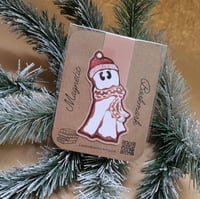 Image 1 of Magnetic Bookmark Gingerbread Swoopy Ghost