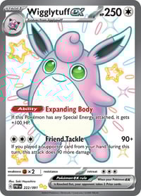 Wigglytuff ex - SV: Paldean Fates - 222/091 / Shiny Ultra Rare - Near Mint