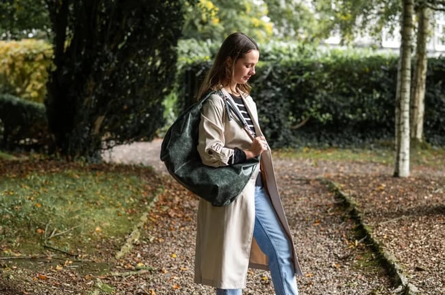 Ready To Ship: Bottle Green Hobo Bag 