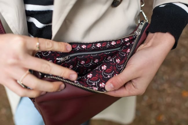 Ready To Ship: Burgundy Classic Cross Body Bag 