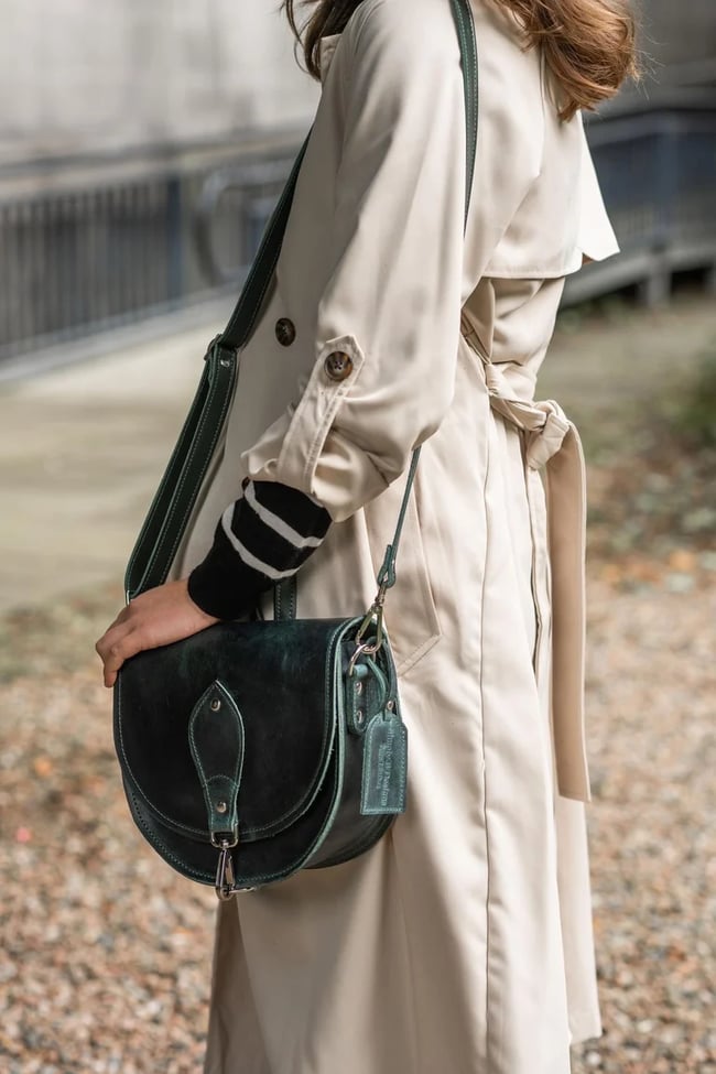 Ready To Ship: Bottle Green Saddle Bag 