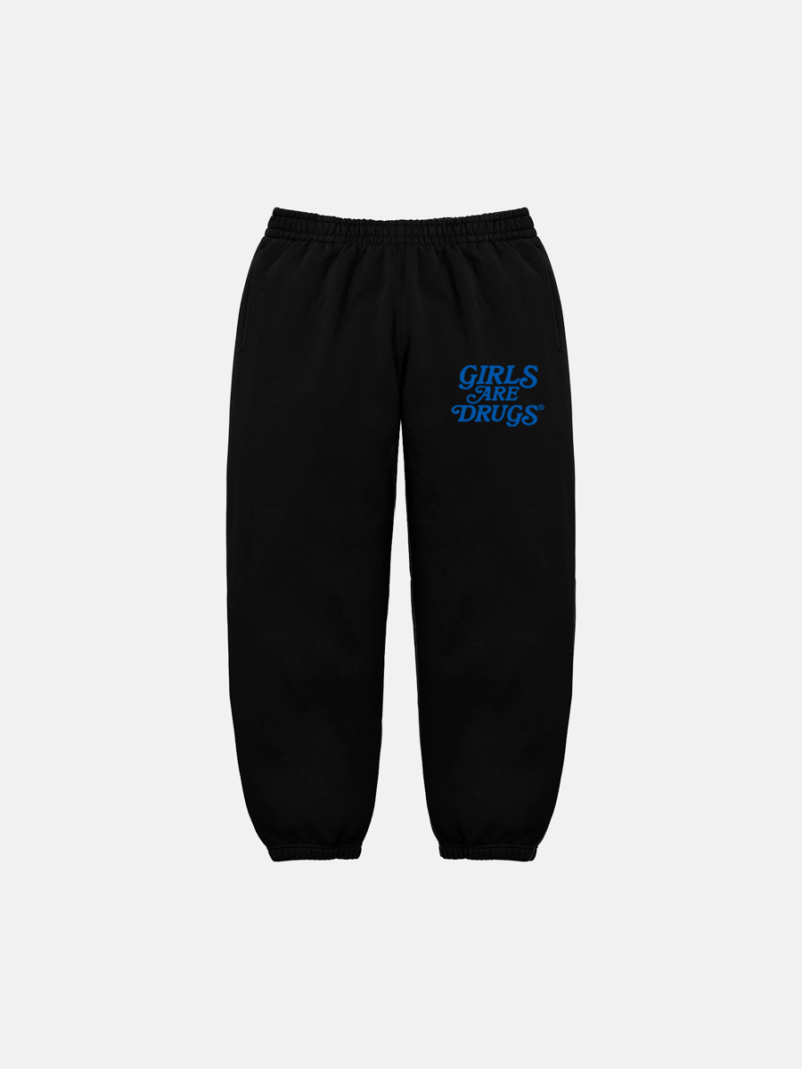Image of GIRLS ARE DRUGS® SWEATPANTS - BLACK / ROYAL