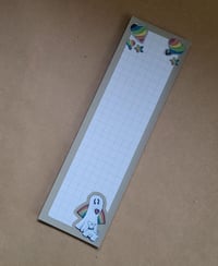 Image 2 of Large NotePad--Swoopy Ghost Pride Rainbow