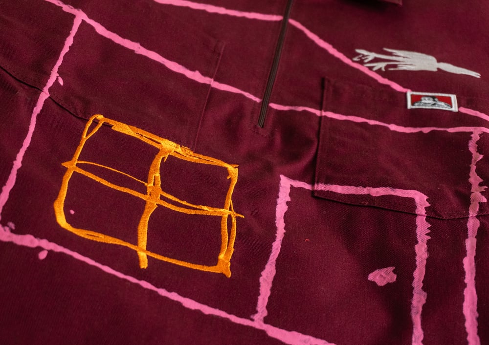 Image of Chemise Ben Davis LOST & FOUND bordeaux