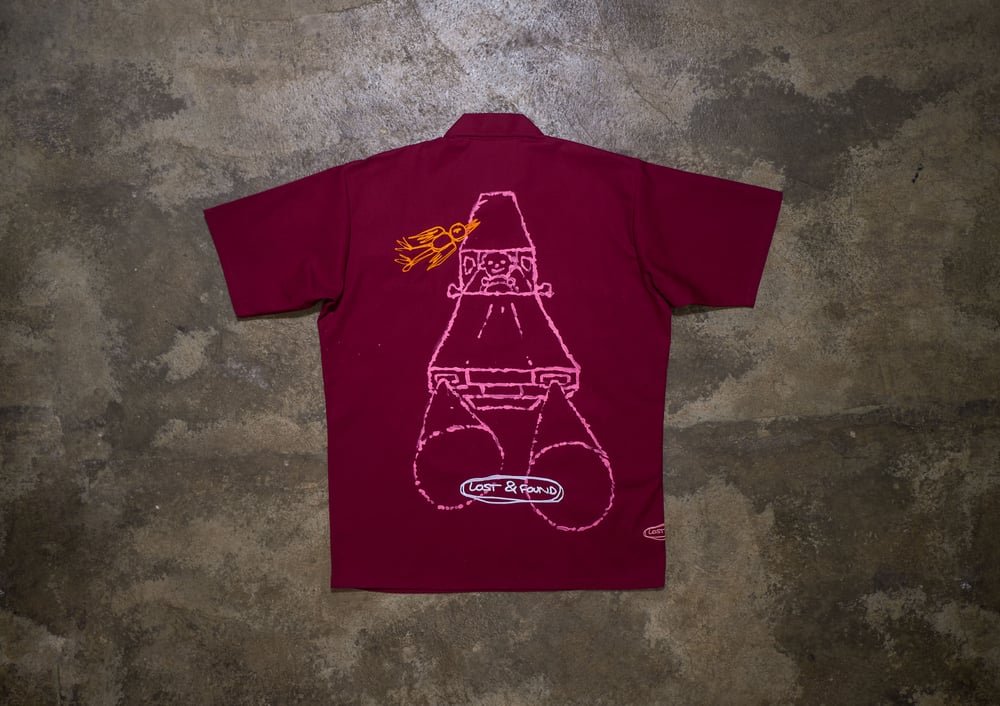 Image of Chemise Ben Davis LOST & FOUND bordeaux