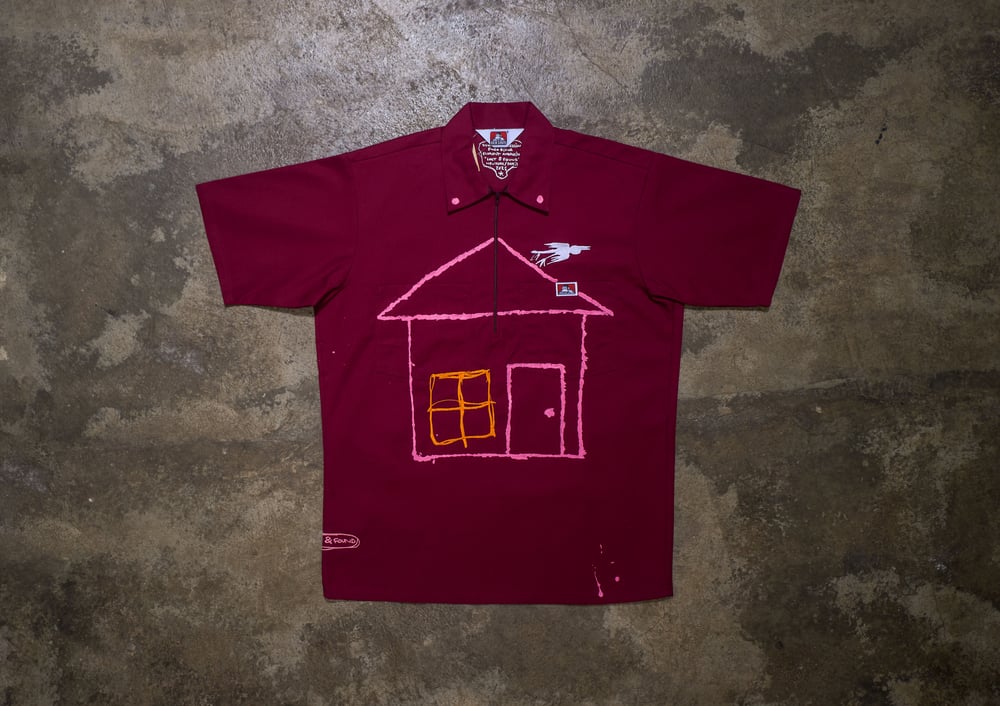 Image of Chemise Ben Davis LOST & FOUND bordeaux